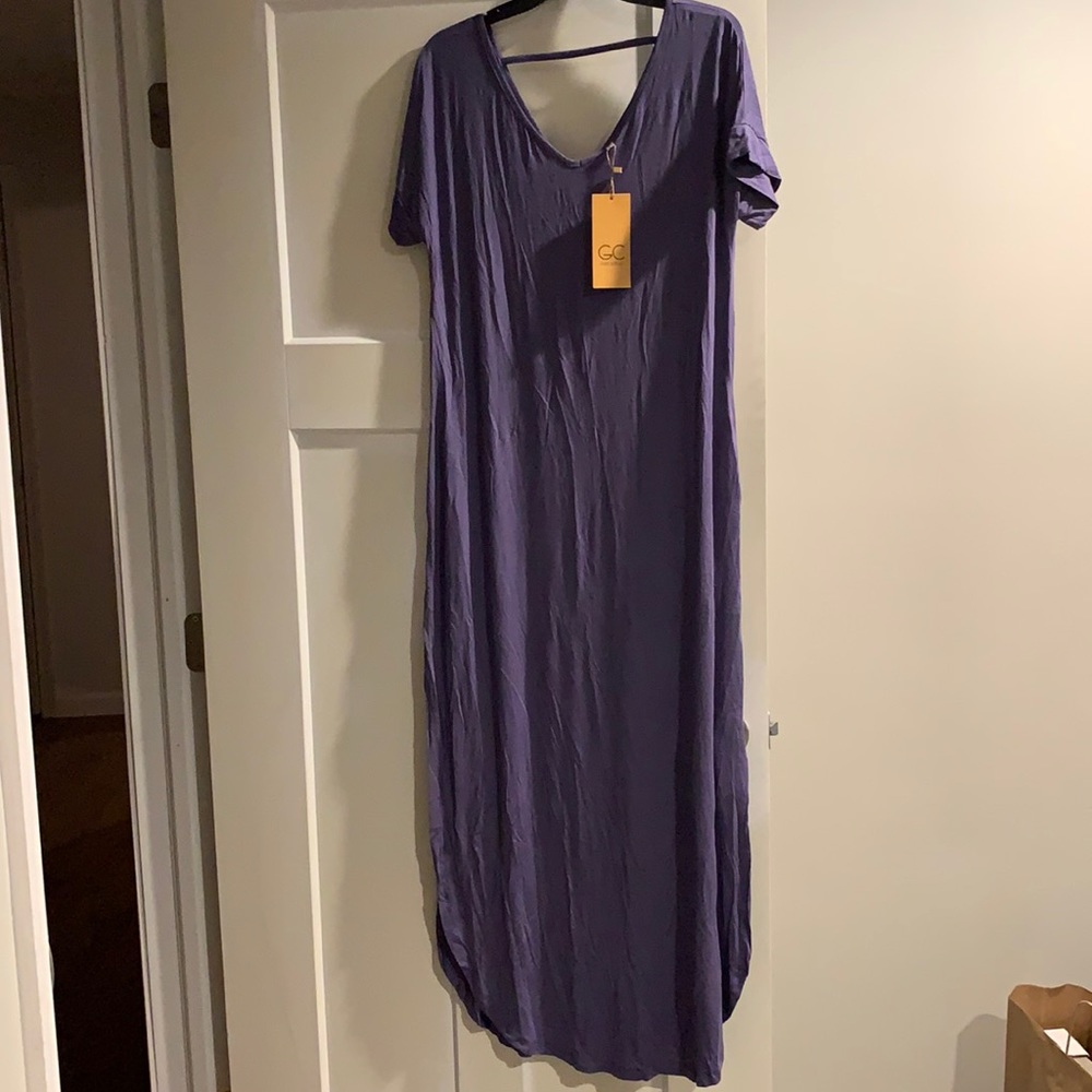 Grecerelle purple maxi dress